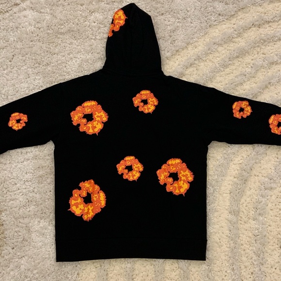 Denim Tears Offset Tears Black Hoodie The Cotton Wreath Pullover Mens Size Large - Picture 2 of 2